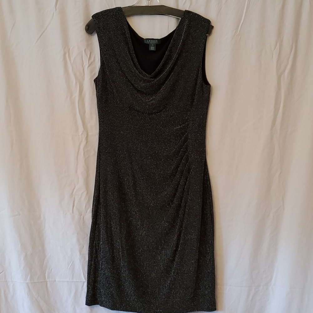 Ralph Lauren Black/Silver Metallic Dress.